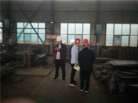 欢迎安检局一行领导到河南钢模板厂家检查工作