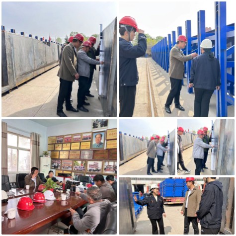 欢迎济新项目王总带队到河南钢模板厂家验收30米T梁模板